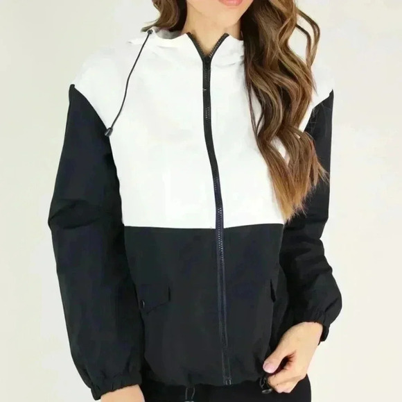 Black and White Windbreaker - Picture 1 of 4